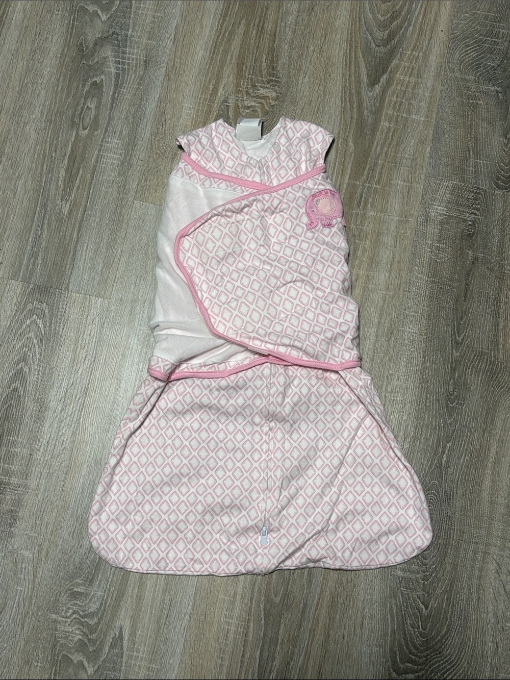 Halo Pink Diamond-Print Swaddle Sleep Sack